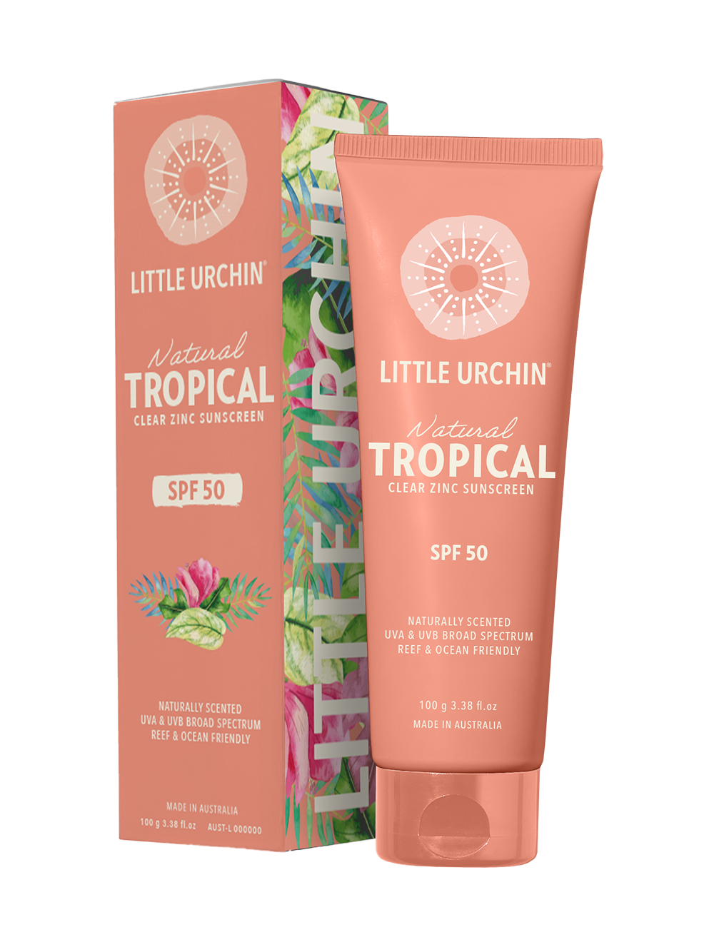 NATURAL TROPICAL CLEAR ZINC SUNSCREEN SPF 50, 100g